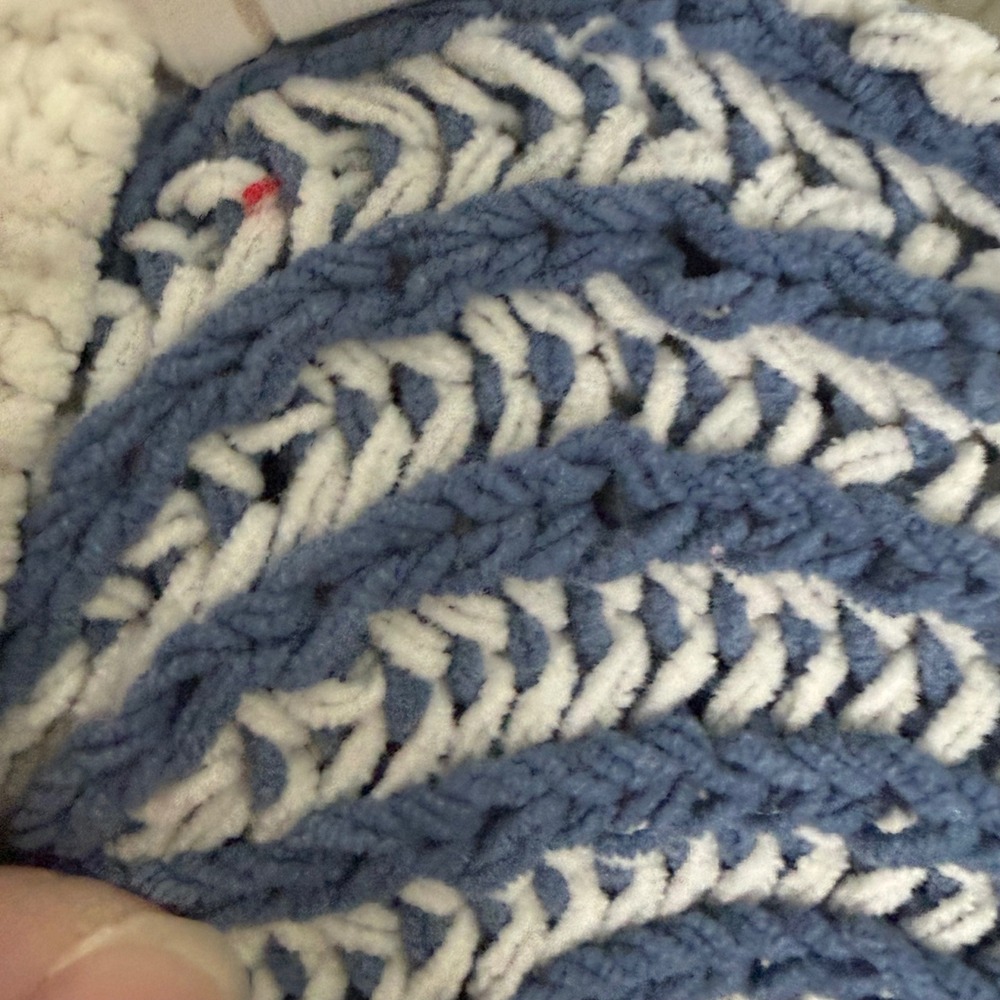 Aerie Sweater Womens Small Blue White Striped Polo Oversized Coastal Preppy - Picture 5 of 11